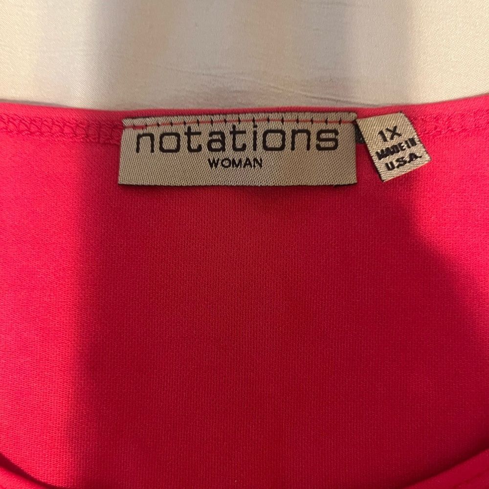 Notations Women Red Sleeveless Top - Picture 2 of 7